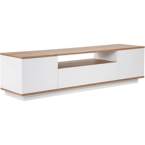 Porta TV in legno "Veramont" - 180 x 44 x 44 cm - Marrone