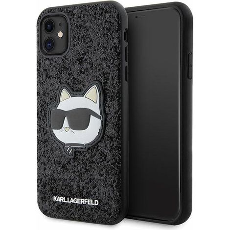 Karl Lagerfeld Glitter Choupette iPhone 11 Hülle Schwarz (1/5)