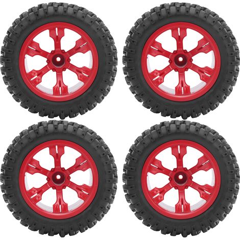 Lot de 4 pneus en caoutchouc professionnels pour voiture RC, compatibles avec WLtoys 12428 (1/5)