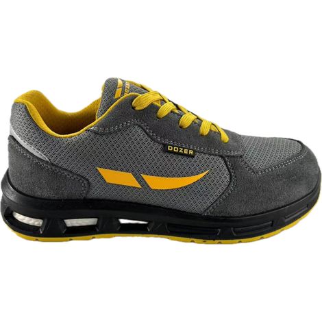 SCARPA ANTINFORTUNISTICA BASSA GRIGIA IN PELLE SCAMOSCIATA E TESSUTO IN RETE NORMA S1 MODELLO MONKEY - n°45  - DOZ