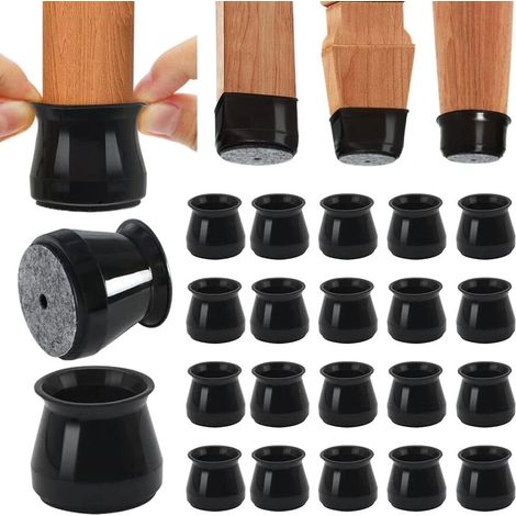 Lot de 20 protège-pieds de chaise en silicone antidérapants, pour protéger les sols et les meubles. Le cadeau idéal pour les personnes âgées. (1/5)