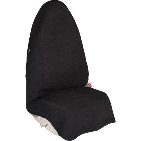 Housse de Siège Voiture Universelle Avant, Imperméable Résistante, Sueur Serviette Siège de Voiture Couverture, Housses de Siège Pratiques pour Garage et Les Sportifs, Noir (1/5)