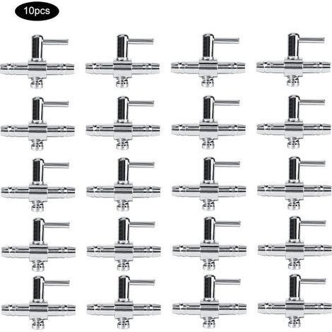 10PCS - Valve de Régulation d'Air pour Pompe à Oxygène Aquarium en Acier Inoxydable - Accessoire de Contrôle de Flux pour Bassin (1/5)