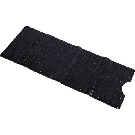 Tapis bain pliable antidérapant baignoire ventouses – Trous drainage douche baignoire noir, salle de bain (1/3)