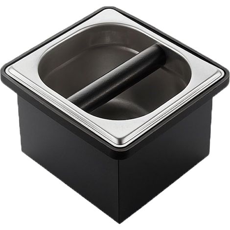 Contenitore per fondi di caffè, contenitore per fondi di caffè in acciaio inox per macchine da caffè espresso, con guarnizione in gomma antirumore, accessori per macchine da caffè espresso da bar