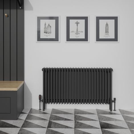 Warmehaus Traditional Black Quadruple Column Radiator 600x1190mm (1/5)