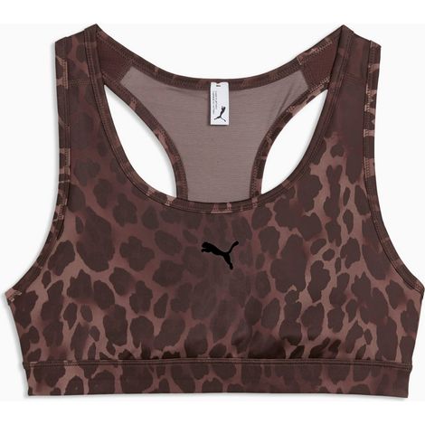 Puma 4KEEPS Damen-Sport-BH, gepunktet, Haze Brown, 52851113 r M (1/5)