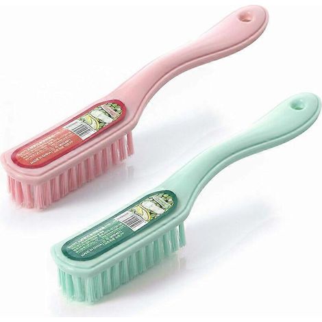 Brosse à vêtements, brosse de nettoyage à long manche, 2 pièces en plastique souple pour vêtements (1/5)