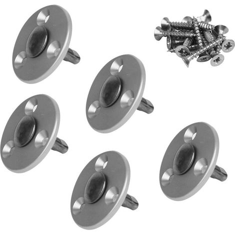 Linxor – Lot de 5 pitons télescopiques en inox pour plage en bois – Résistants à la rouille et à l'humidité – Fixation pour bâches d'hivernage