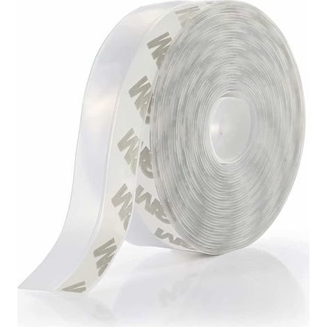 Joint d'étanchéité en silicone de 4,8 mètres (transparent, 45 mm), joint de porte, joint de fenêtre, joint en silicone (1/4)