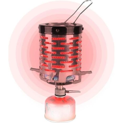 Réchaud de camping portable, mini chauffage de tente, adaptateur de chauffage pour réchaud de camping pour la randonnée, le trekking, les voyages, la pêche et les tentes de camping. (1/5)