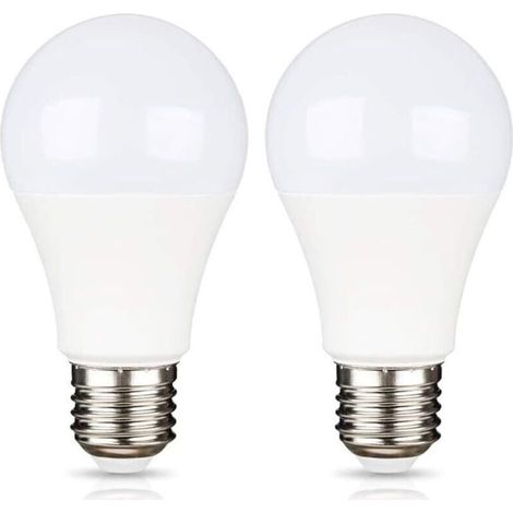 E27 9W 12V LED Blanc Froid 6500K pour Camping, Équivalent Halogène 75W, Ampoule LED AC DC 12 Volt 24 Volt E27 pour Pannneau Solaire/Garage/Jardin, non-dimmable, lot de 2 [Classe énergétique A+] (1/4)