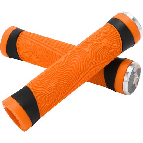 Silikon-Lenkergriffe für Mountainbikes, Lenkerhörnchen, Lenkerprotektoren, orange (1/5)