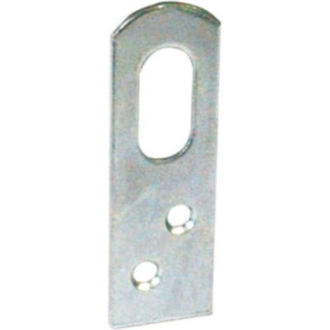 4 PEZZI - PIASTRINE CON FINESTRA 60x19MM- IN ACCIAIO ZINCATO