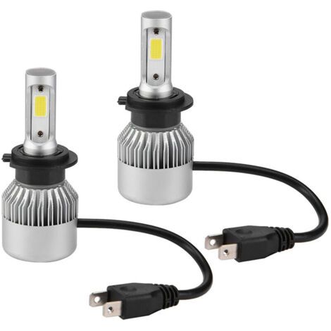 QORVA
-Paire de ampoules LED H7 36W 8000LM pour phare de voiture, faisceau haut/bas 6000K (argent),de