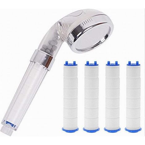 TRADE SHOP - Set 4 Pz Filtro Ricambio Per Doccetta Soffione Doccia Depura Acqua Bagno 87517 - (1/5)