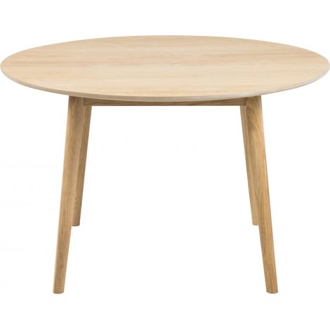 Table ronde en bois clair L120 - NOGANA (1/5)
