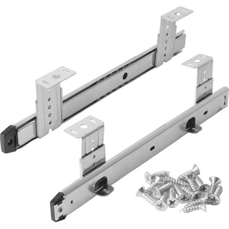 Glissières pour clavier, rails pour tiroirs, réglables en hauteur, robustes, 30,5 cm, extension partielle, capacité de charge: 25 kg, plateau de clavier pour le sous-sol, 30,5 cm (1/5)