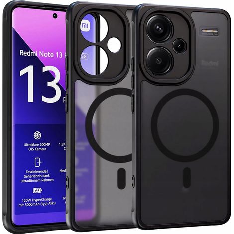 Funda MagSafe negra mate para Xiaomi Redmi Note 13 Pro Plus 5G (1/5)