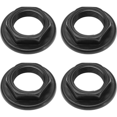 3/4" BSP plastic threaded nuts for kitchen sink faucets, bathroom faucet accessories, mixer taps, round flange nuts, DIY supplies, black (1/5)