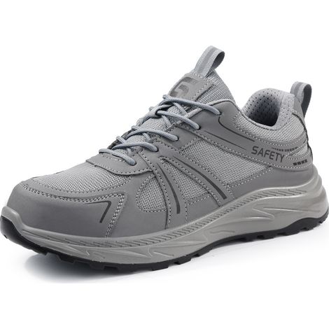 Chaussures à bout en acier pour hommes, chaussures de travail antidérapantes, chaussures de construction à coussin d\'air, chaussures industrielles, légères à bout en acier pour hommes-45