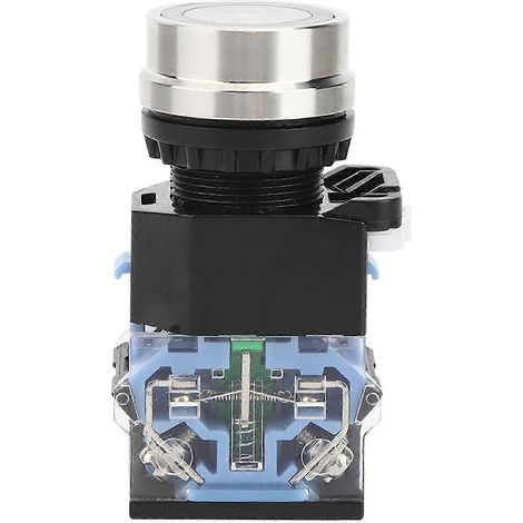 Bouton poussoir sans voyant, diamètre d'installation 22mm, interrupteur de commande LA38, alimentation AC220V, composant de contrôle non lumineux, usage industriel. (1/5)