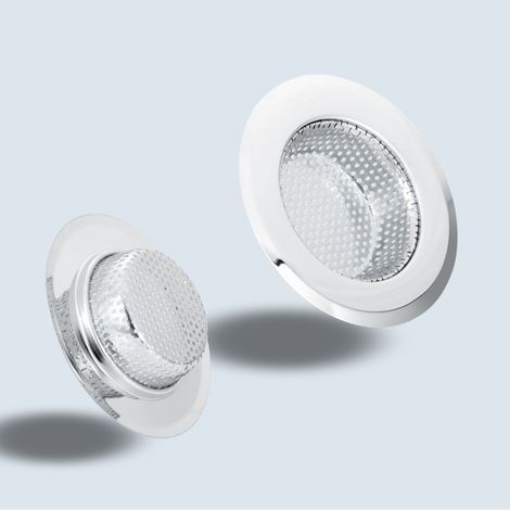 Filtre À Évier Cuisine Filtre De Vidange En Acier Inoxydable Drains D’evier Durables Anti-Colmatage Crépine Idéal Pour Éviers De Maison Cuisine Bain Lavabo, 11 Cm De Diamètre 2 Pièces (1/5)