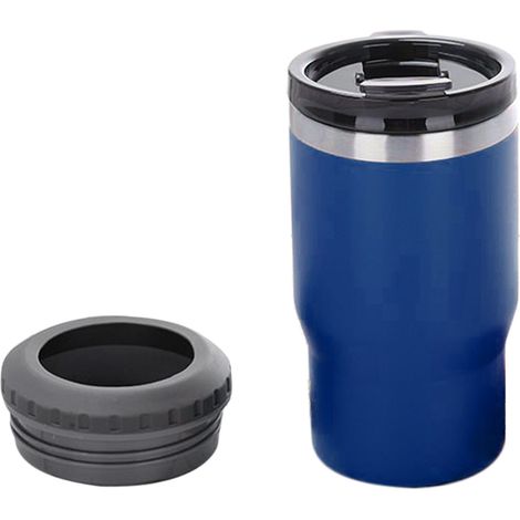 Porte-canette isolant 14 oz en acier inoxydable 304, glacière pour boisson extérieure et voiture, bleu (1/5)