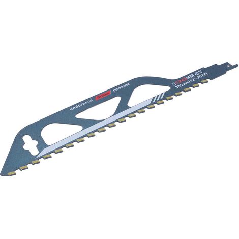 Lame de scie alternative S1243 pour la coupe du béton poreux, de la brique rouge, du fibrociment et du plastique renforcé de fibres de verre (1/5)