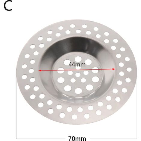 (C)1PC Kitchen Sink Strainer Bath Basin Drain Filter with Large Wide Rim Catcher Cover Cap Plug (1/4)