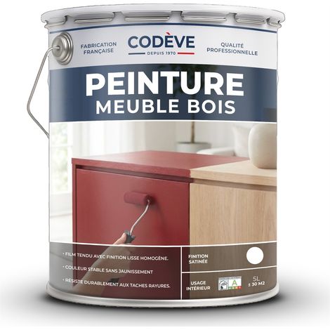 Peinture Meuble Bois - 5 L   - Codeve Bois - RAL 5003 - Bleu saphir - Pour La Décoration De Votre Meuble De Cuisine Ou Salle De Bain. (1/5)