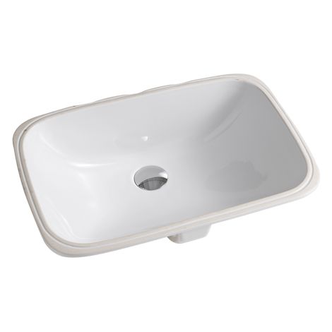 Lavabo Nettuno incasso sottopiano cm. 56x38 in ceramica bianco