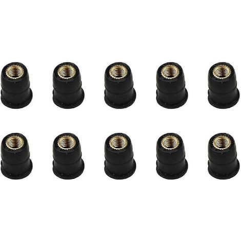10 écrous à sertir en caoutchouc M4/M5/M6 pour pare-brise de moto (métrique)M5 (1/5)