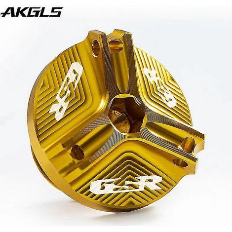 Accessoires pour motos Suzuki GSR 750, 400 et 600 : bouchon de réservoir d'essence et bouchon de remplissage d'huile moteur (frein avant) – Bouchon de remplissage d'huile doré (1/5)