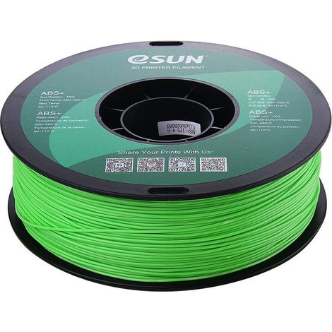 eSUN ABS+ Filament, 1.75mm, 1000g eSUN ABS+ Filament 1.75mm 1000g Peak Green (1/3)