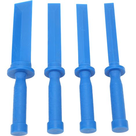 Ensemble de 4 grattoirs en plastique non marquants, outil universel pour retirer les autocollants et décorations adhésives. (1/5)