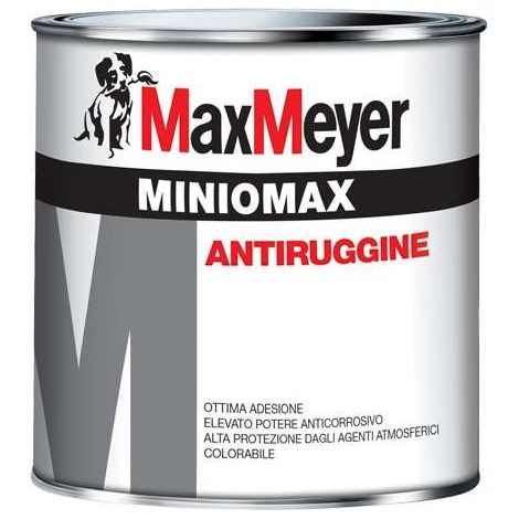 MaxMeyer Antiruggine Miniomax 0,5L Rosso Ossido per Metallo Resistente (1/3)