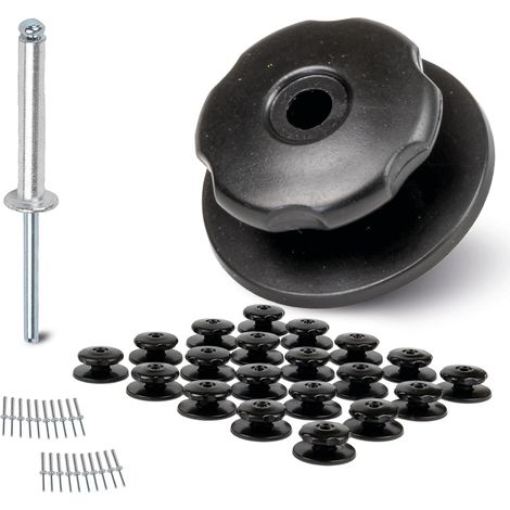 20 boutons ronds avec rivets - boutons de bâche - parfaits pour fixer les filets de remorque et les bâches (1/5)
