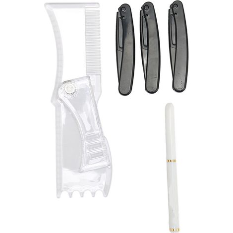 Outil de Forme à Barbe Transparent, Gabarit de Taille Barbe, Kit Stylo Coiffeur pour Moustache et Barbe (1/5)