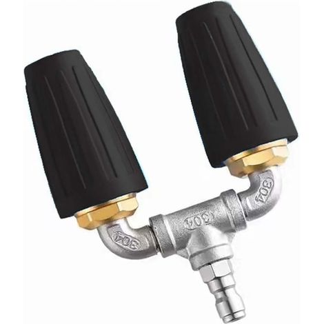 Boquilla Turbo Rotativa, Boquilla de Pulverización Turbo Doble Rotativa de 360° y 4000 PSI, Accesorios para Pistolas de Lavadora a Presión para Jardín y Automóvil con Conexión Rápida de 1/4". (1/5)