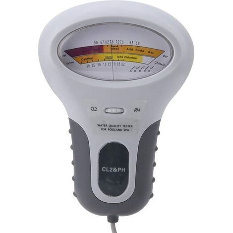 Testeur de Chlore et de pH CL2,Testeur Numérique LCD Multifonction,Testeur de Niveau de Chlore avec Sonde,Pour La Piscine et Le Spa (1/4)