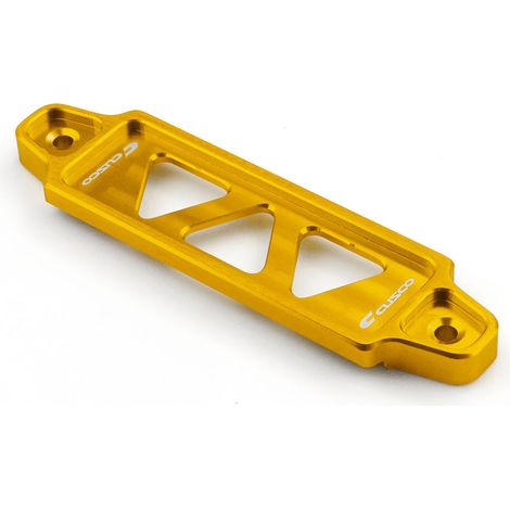Car aluminum alloy battery bracket clips, battery holder fixing clips, battery bracket triangular 3-hole - gold (1/4)
