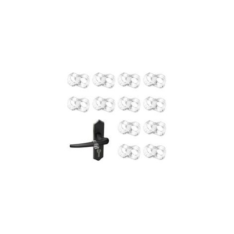 12 pièces butée de porte poignée, butée de poignée de porte transparente butée de poignée de porte en forme de 8 pour la protection butée de porte en PVC hautement élastique protection murale pour