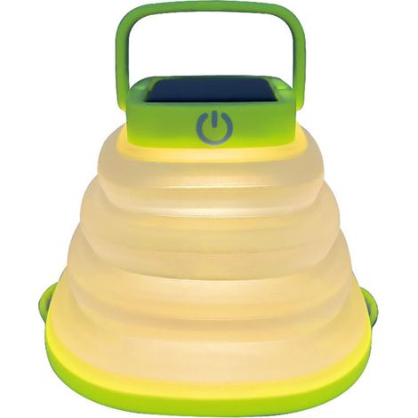 Lampe de camping pliable portable à énergie solaireétanche USBLampe de camping rechargeable suspendue, lumière jaune (1/5)