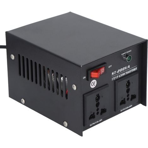 200-W-Spannungswandler (Auf-/Abwärtstransformator) für Elektrogeräte, 110–120 V, 220–240 V, EU-Stecker (1/5)