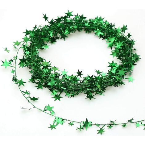 Lot de 2 guirlandes étoiles vertes 50 pieds avec fil, décoration Noël, fête, mariage, arbre – DELKEVIC