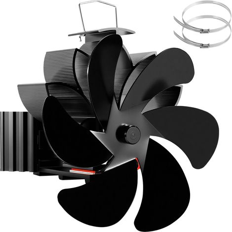 Randaco 6 Flügeln Magnetischer Ofenrohrventilator Kaminofen Ventilator für Holzofen und Ofenrohr wärmebetriebener Ofenrohrventilator Kaminventilator (1/5)
