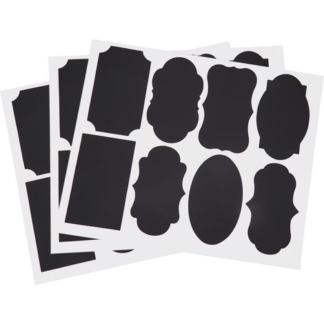 Kitchen Storage Labels Vinyl Chalkboard Stickers Set 88Pcs with Ink Pen PVC Blackboard Tags (1/5)