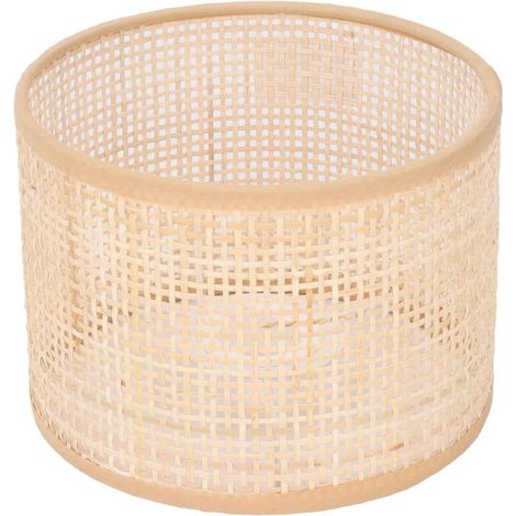 Abat-jour en rotin de remplacement, suspension vintage en forme de panier tissé, couvre-lumière de table de sol, E27 E14