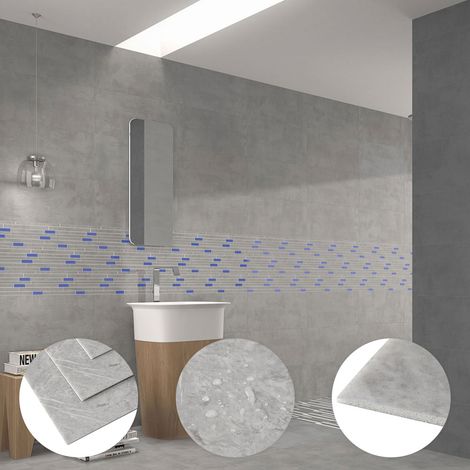10 Pcs Waterproof Marble Wall Tile Stickers (1/5)